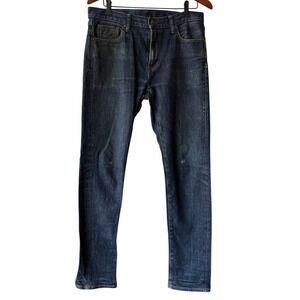 Uniqlo Jeans Slim Straight Kaihara Fabric Selvedge Denim Mens 33x34 READ (tag)
